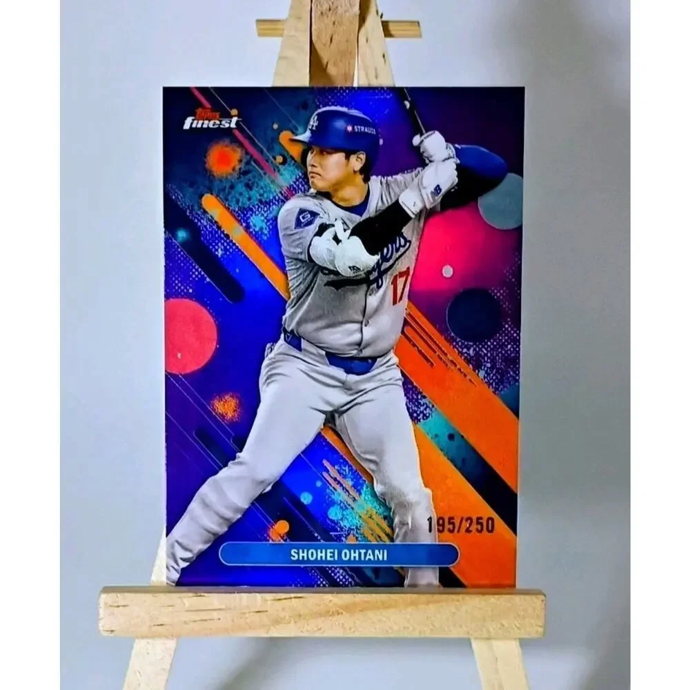 Shohei Ohtani #16 Topps Finest #16 Purple Refractor SP 195/250 - Picture 3 of 7